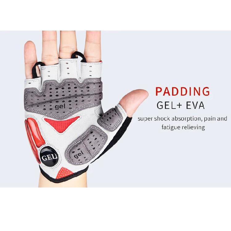 Guantes de Ciclismo Giyo sin Dedos Guantes de Medio Dedo para Bicicleta Tejido de Lycra Guantes Cortos Accesorios para Exteriores para Bicicleta de Montaña Bicicleta de Carretera