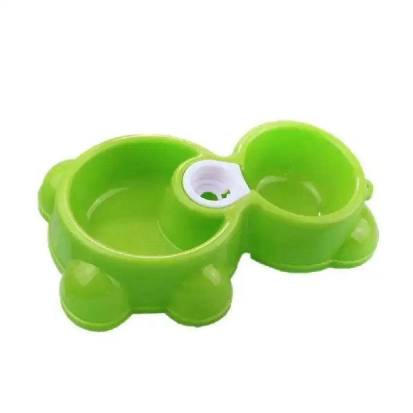 1 Pcs High Quality Dual Port Dog Utensils Bowl Cat Drinking Fountain Food Dish Pet Automatic Water Dispenser Feeder