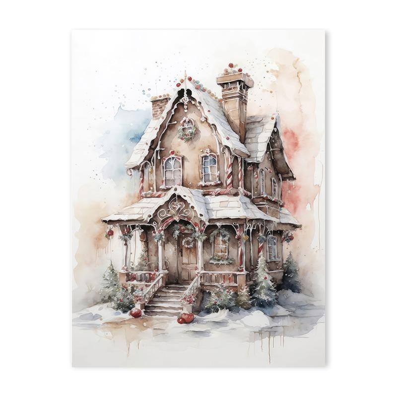 

Винтажный Санта-Клаус, читающий книгу, настенный декор, постер, рождественский венок, подарок, холст, картина, новогоднее украшение для гостиной 21cm×30cm NoFrame