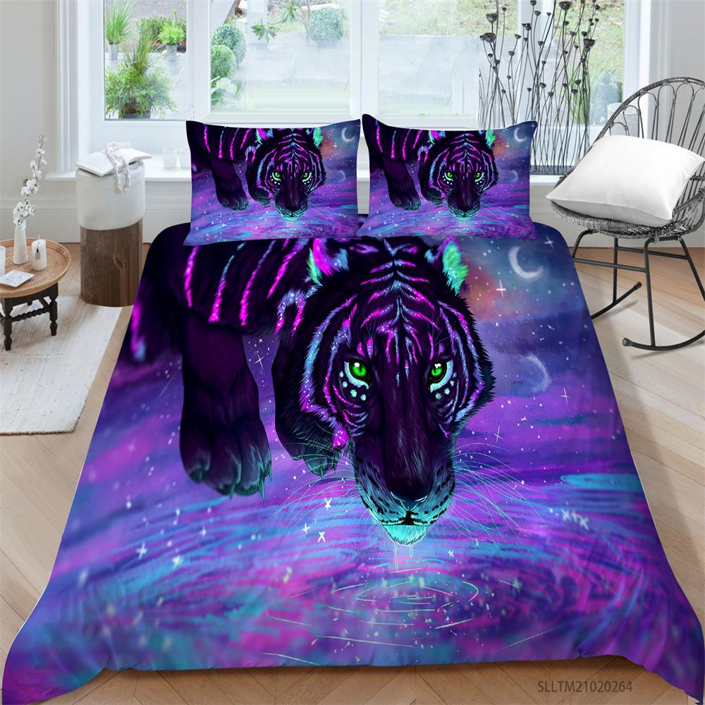 2023 New Style Bedding Sets 3D Lions Print Bedding Animals Style Home Bedroom Children Bedspreads Microfiber Quilt Cover