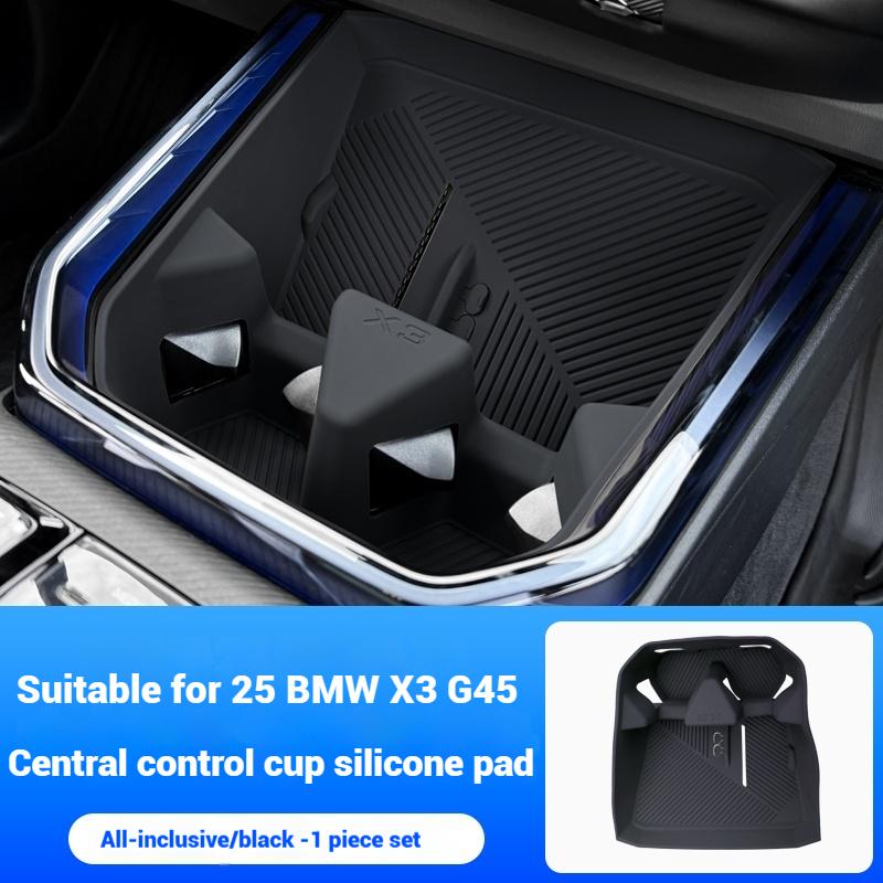 

For BMW X3 G45 2025+ Silicone Car Console Cup Holder Wirless Charging Pad Protective Pad Car Mat Auto Accessories