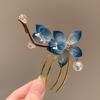 Classical Hair Comb Chinese Style Hair Stick U Shape Flower Cheongsam Hairpin For Hanfu Accessories