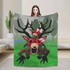 9-9 Nights in the Forest Blankets Deer Game Flannel Funny Soft Throw Blanket for Home Textile Decor