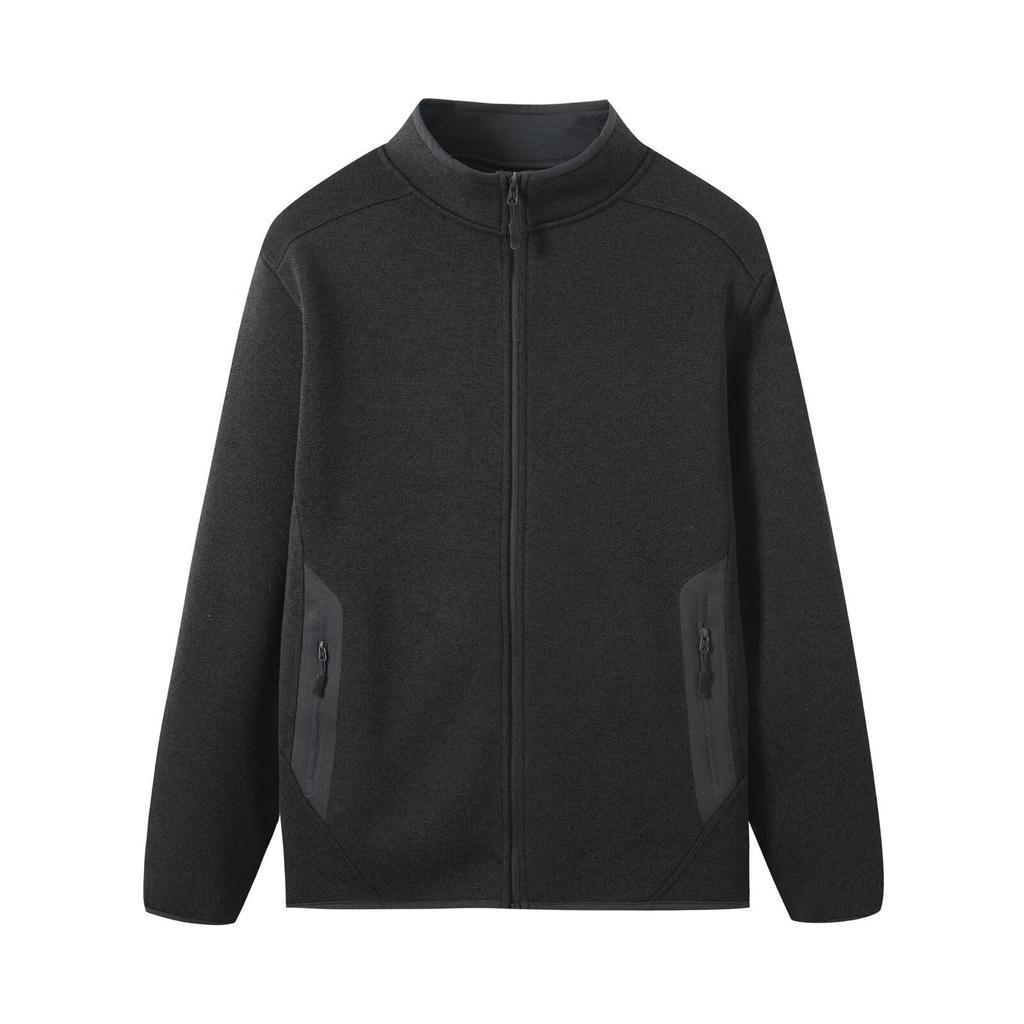 Unisex Outdoor Fleece Jacket - Thickened, Warm, Stand-up Collar for Autumn/Winter Sports