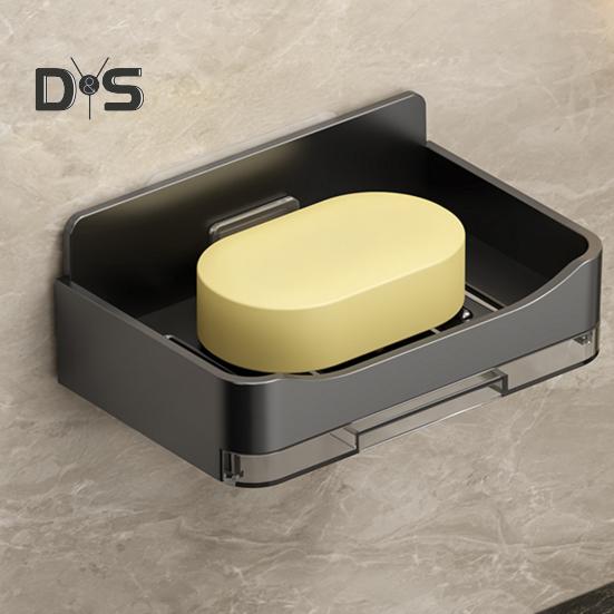 1/3-teilige Seifenschale zur Wandmontage mit Abtropfschale, stark belastbar, einfach zu installieren, Mehrzweck-Seifenhalter für Rasierer, Badezimmer-Organizer