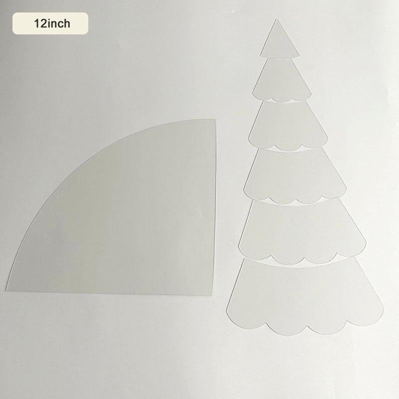 Handmade Christmas Tree Quilting Template Set Multifunctional Acrylic DIY Sewing Ruler Practical Sewing Pattern Tools Quilting 8 Inches