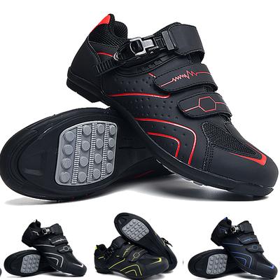 Zapatillas de ciclismo nuevas para hombre con calas Zapatos de ciclismo de velocidad para mujer, zapatillas de ciclismo con suela de goma