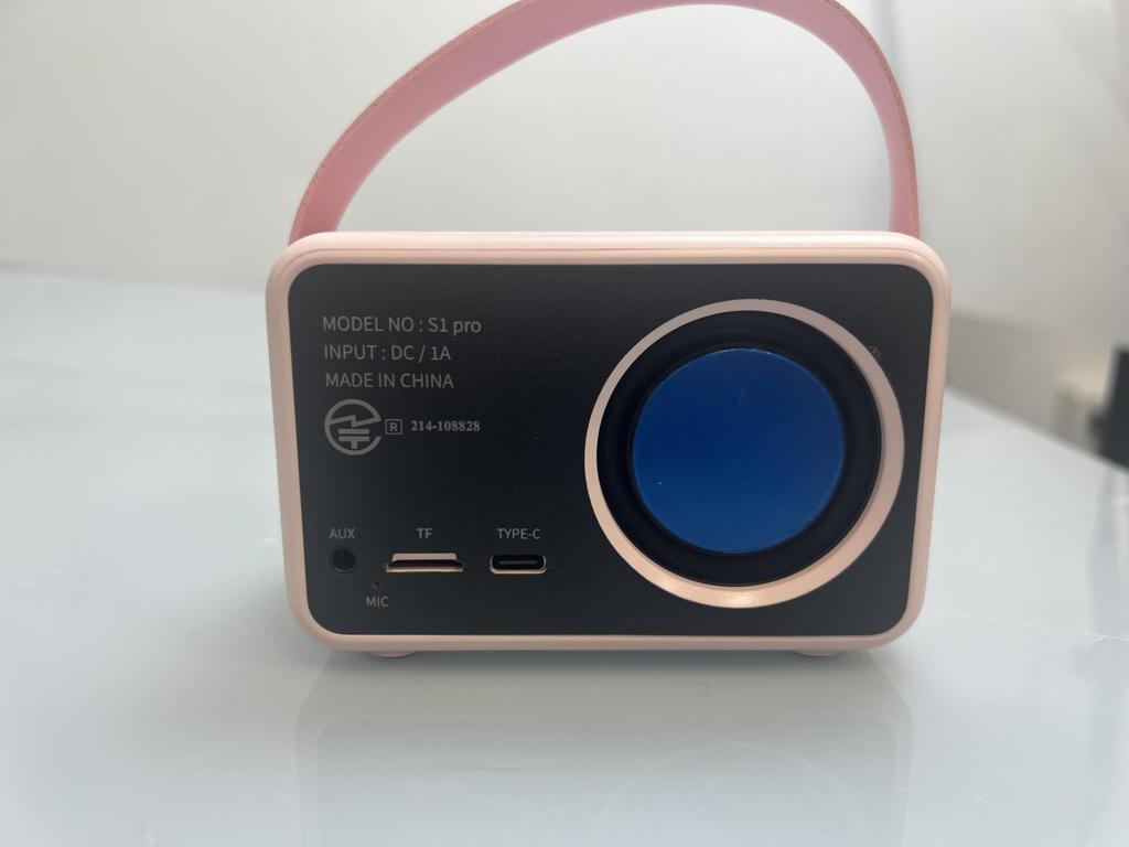 Cute Retro Bluetooth Speaker Knob Type Stepless Volume Adjustment Portable Speaker Bluetooth Speaker Stereo Wireless Speaker - (Pink)