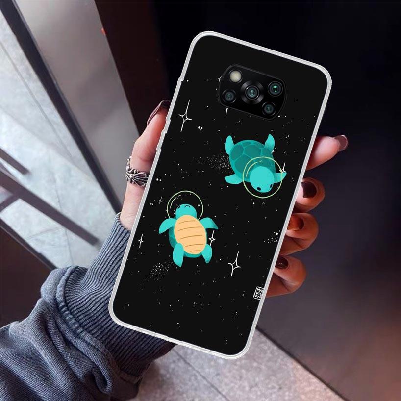 Cartoon Sea Turtle Tortoise Phone Case For Xiaomi Poco X7 X6 X5 Pro F7 Ultra Redmi 15C 15 13 13C 12 12C 10 10A 10C 9 9A 9C 9T Sh