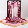 Chinese Style 90 * 90Cm Large Square Scarf Simulation Silk Scarf Scarf Shawl