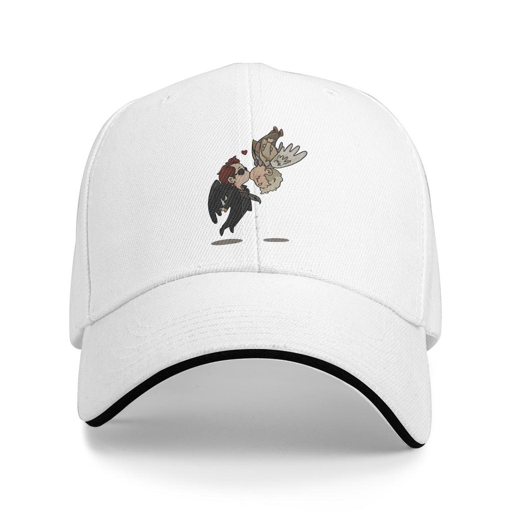 Good OUnisexs Baseball Caps Casual Ineffable Aziraphale Crowley Demon Angel Sandwich Hat for Unisex Women Polyester Hats Cap Outdoor