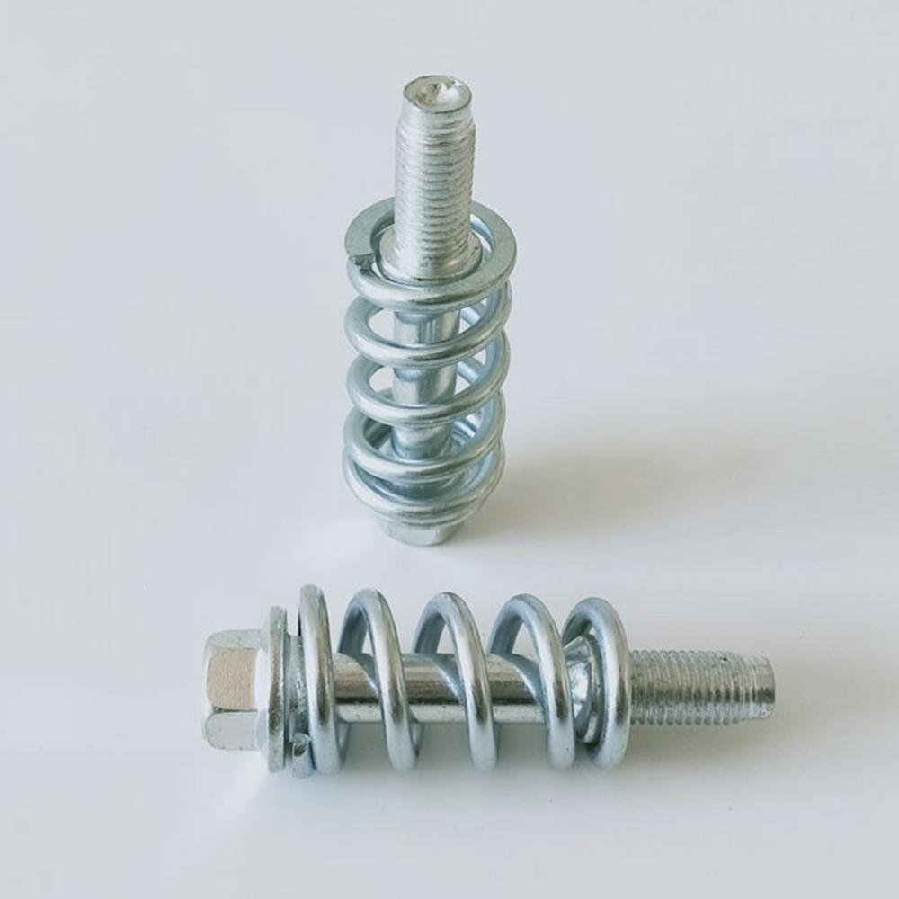 Exhaust Bolt and Spring Kit Replacement Screw with Spring Muffler Flange Bolt Spring Kit Shock-Absorbing Screw Set Car