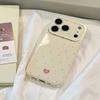 Korean Full Screen Polka Dot Candy Color Soft Heart Relief Side Phone Case For iPhone 17 16 15 14 13 12 Pro Max Shockproof Cover