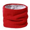 Unisex Double-Layer Fleece Neck Gaiter: Extra Thick, Warm, Solid Color Knitted Scarf for Autumn/Winter