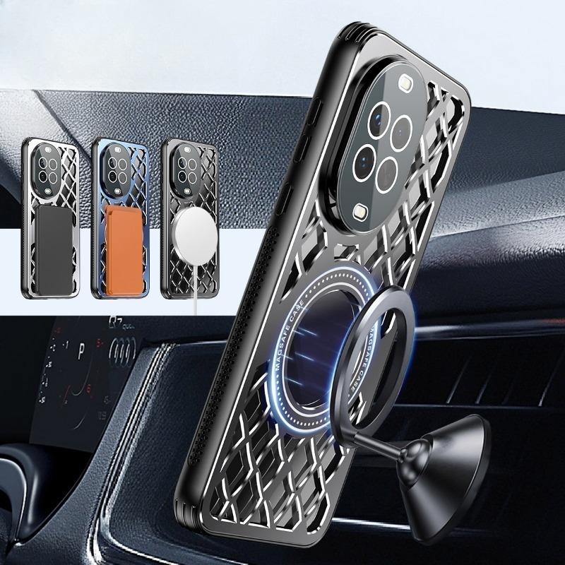 Heat Dissipation Aluminum Alloy Magnetic Ring Case For Huawei Nova 14 Ultra 14Pro Magsafe Wireless Charging Shockproof Cover