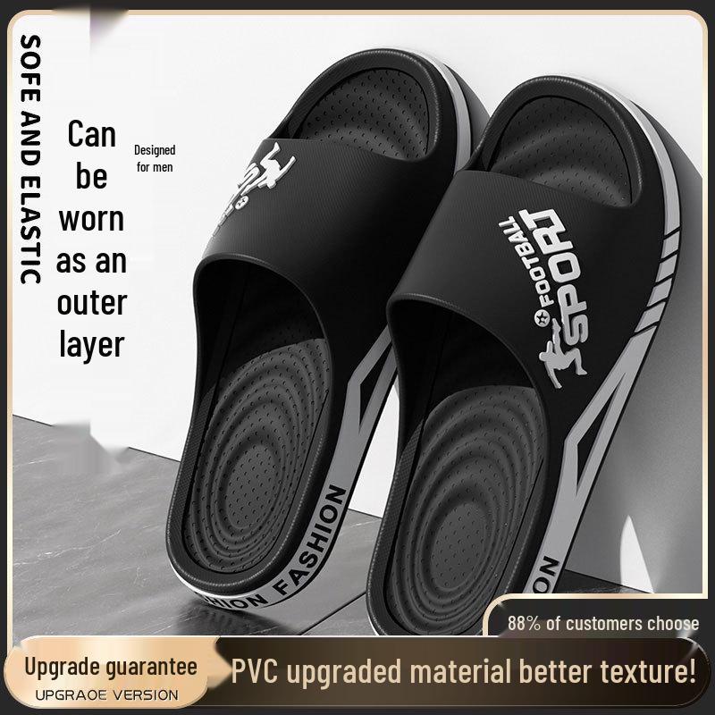 

Мужские летние уличные нескользящие комфортные шлепанцы, размеры 38-47 – Мягкая подошва, без запаха, нежные к ногам 46-47 [Fits 45-46]