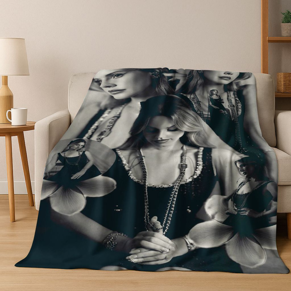 2026 Lana Del Rey Lizzy Grant Cantante Arte Coperta di Flanella, Morbida e Accogliente Coperta da Divano per Casa Camera da Letto Letto Divano Picnic Ufficio Coperta