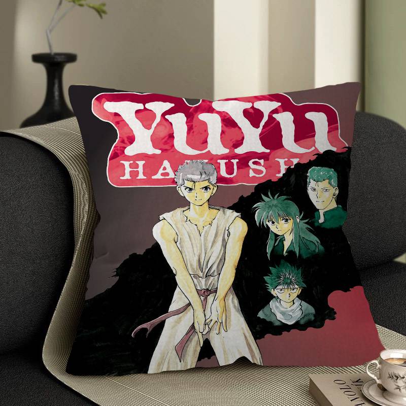 

YuYu Hakusho Cushion Cover Pillowcase Upholstery Sofa Throw Pillow Home Decor Pillowcas 12x12Inch