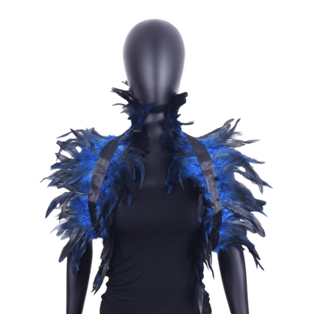 Costume Luxury Feather Shawl Punk Halloween Adjustable Feather Shrug Shawl Gothic Retro Shoulder Fake Collar Cosplay Party