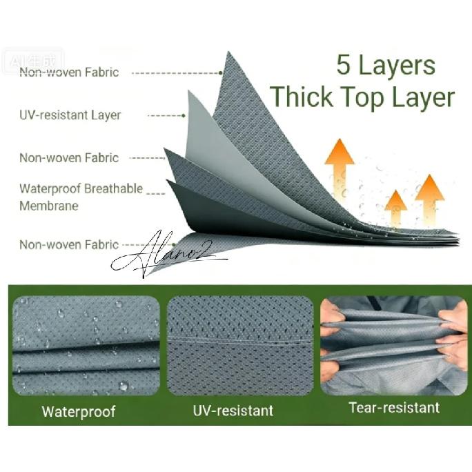 Camping RV Cover Waterproof Touring Car Cover Cloth Trailer RV Cover Sunroof Convertible Hardtop