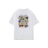 Li Ning Sports Fashion Series Floral Print Round Neck Loose Short Sleeve T-Shirt Women Tops Standard-White AHSR460-6
