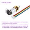 DMiotech GA12-N 20V DC 12V 100RPM Geared Motor with Encoder for RC Cars, Robot Models, and DIY Engines