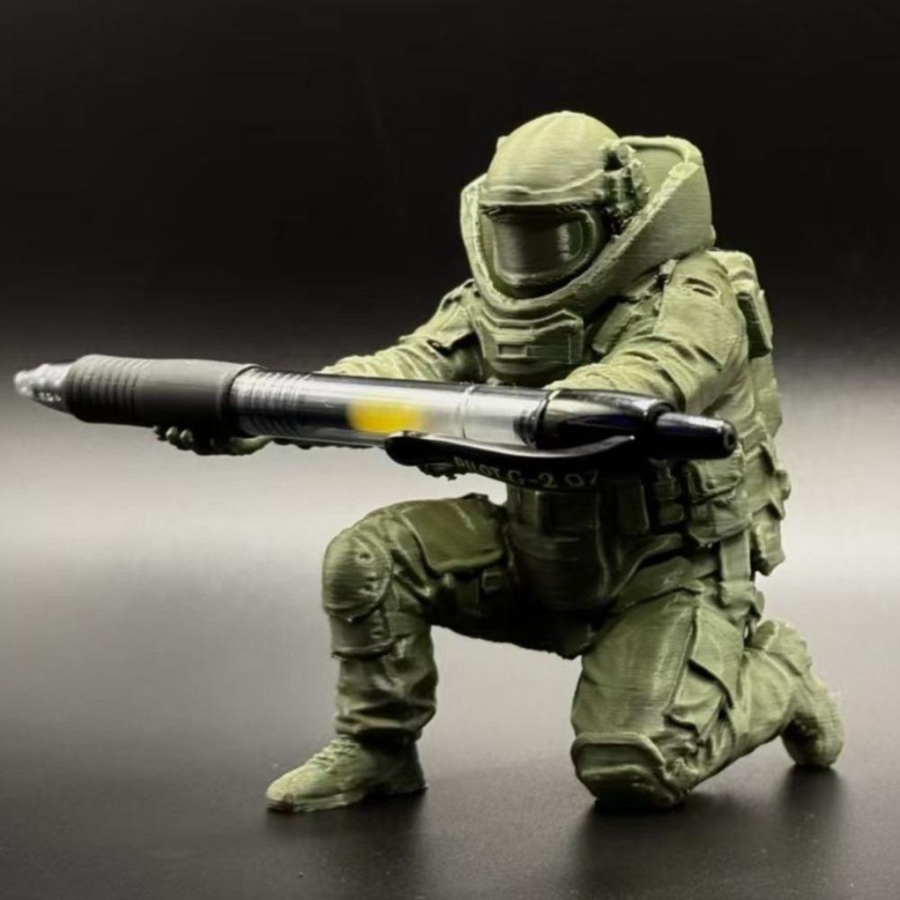 

Unique Gift Bomb Disposal Unit Pen Holder 3D Printed Pencils Holder Gift for Men зелёный