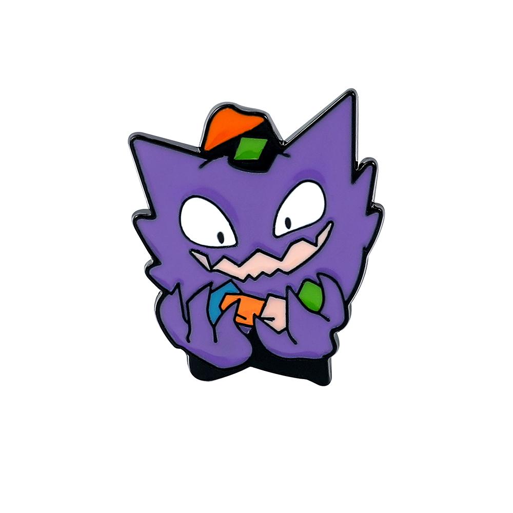 Anime Brooch Funny Cartoon Figure Snorlax Pikachu Gengar Metal Badge Enamel Pin Jacket Jeans Lapel Pin Brooch