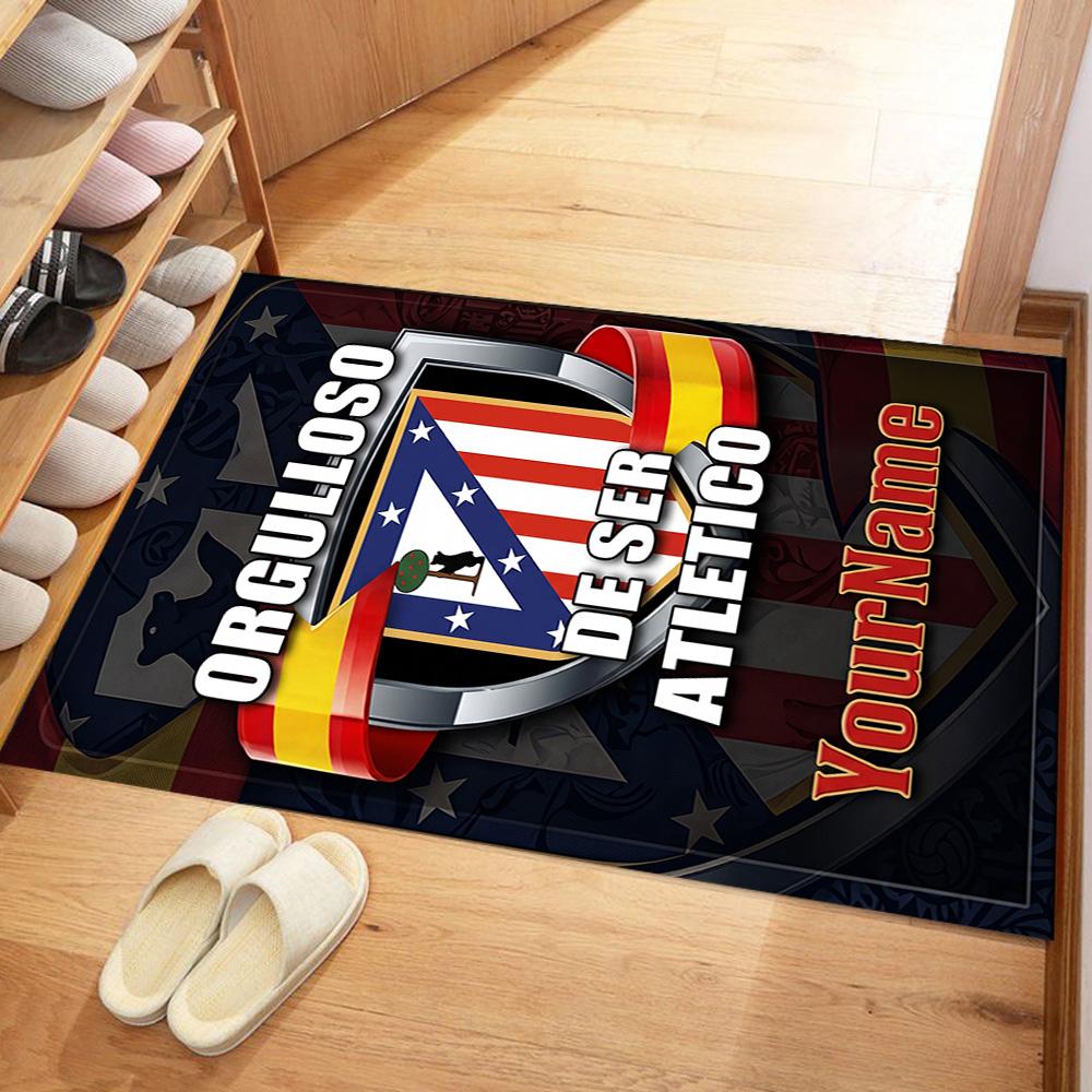 Atletico Madrid Customizable Name Floor Rug Office Rug Perfect for Outdoor Entryway Dormitory Decorate room Antislip Carpet Decorate Offices