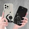 Simple Couple Pattern Phone Case Suitable for iPhone 17 Air 16 15 14 13 12 11 ProMaxPlus 8 7 Anti Drop and Shockproof Back Cover