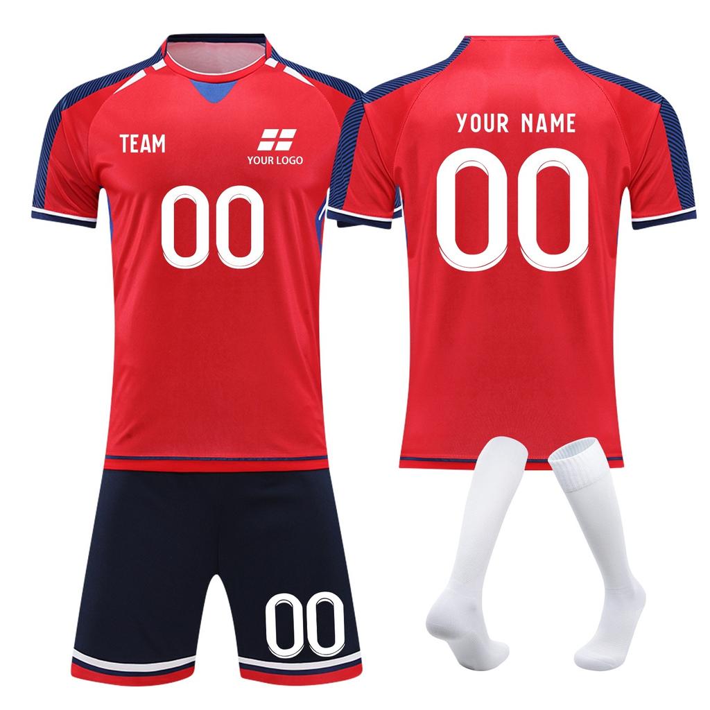 Custom Soccer Jersey Set Personalized Team Uniforms Quick Dry Sportswear for Men Women Youth Adults Kids Training Matches