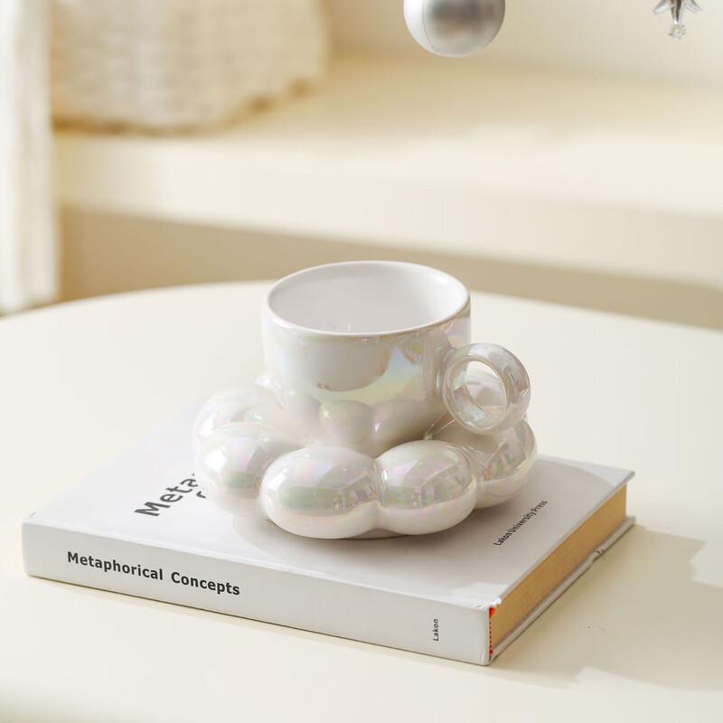 Sunflower Ceramic Coffee Cup and Saucer Set