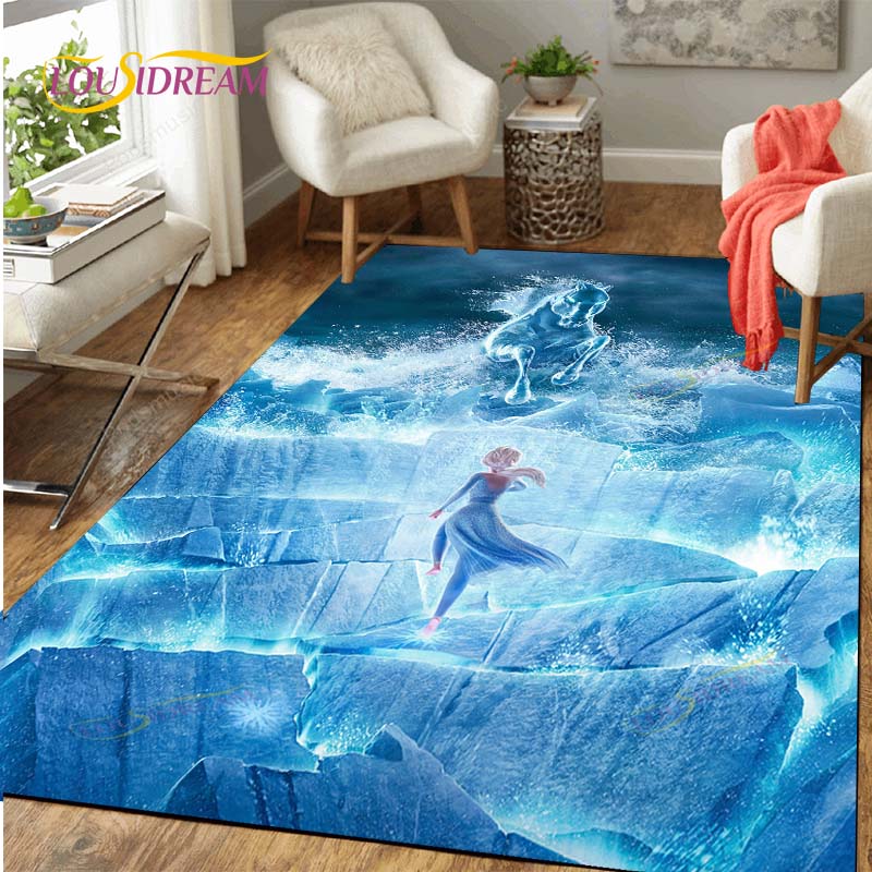 Frozen Carpet Anime Rug Kids Carpets Living Room Tea Table Mats Bedroom Rug Washable Floor Mats Household Area Mat Cute Rug