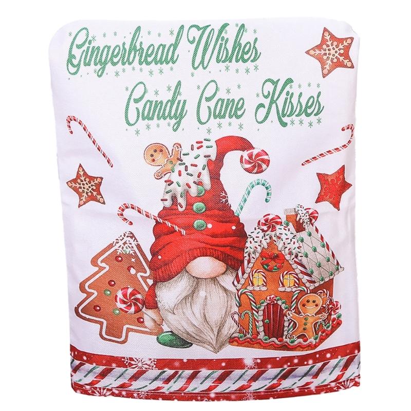 

Рождественский чехол на стул, чехлы на спинки стульев в виде грузовика с гномом, съемные чехлы для столовой, украшения дома на Новый год 2024