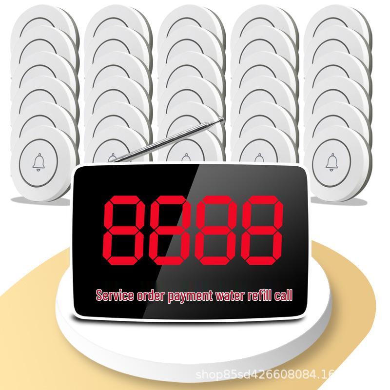 Wireless Dining Service Call Button for Restaurants, Tea Houses, Hotels, Chess/Card Rooms, Internet Cafes, and Private Rooms.