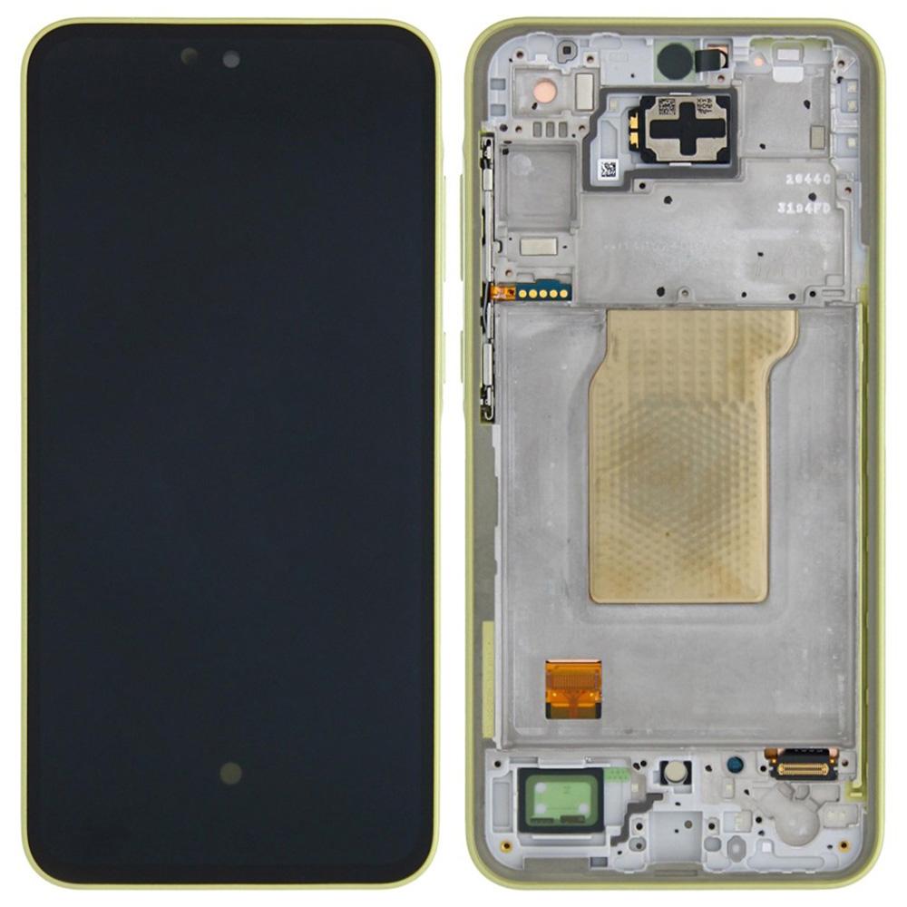 Pro Samsung Galaxy A35 5G A356B OEM kvalita S AMOLED obrazovka a sestava digitizéru+rámeček (Bez loga)