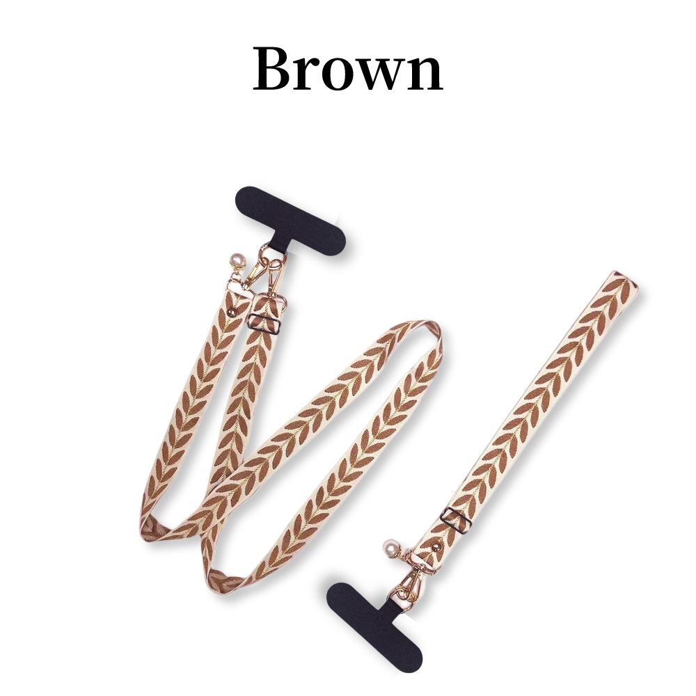 

1 шт. Регулируемый мобильный телефон с ремешком на диагональ для ношения на плече для мужчин и женщин коричневый