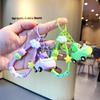 Cute Creative Car Keychain Gift Colorful Monster Keyring For Birthdays And Holidays