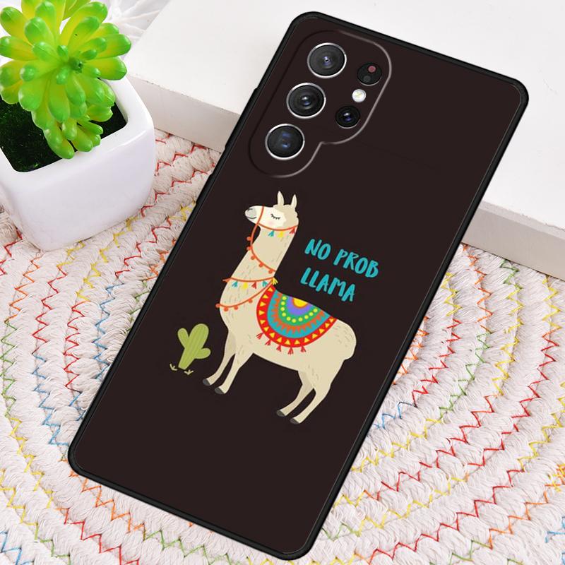

No Drama Llama No Prob-llama Alpaca Silicone Phone Case For Samsung Galaxy note 10 pro S26 S25 S24 S23 S22 S21 Plus Ultra Cover Galaxy S25 Ultra
