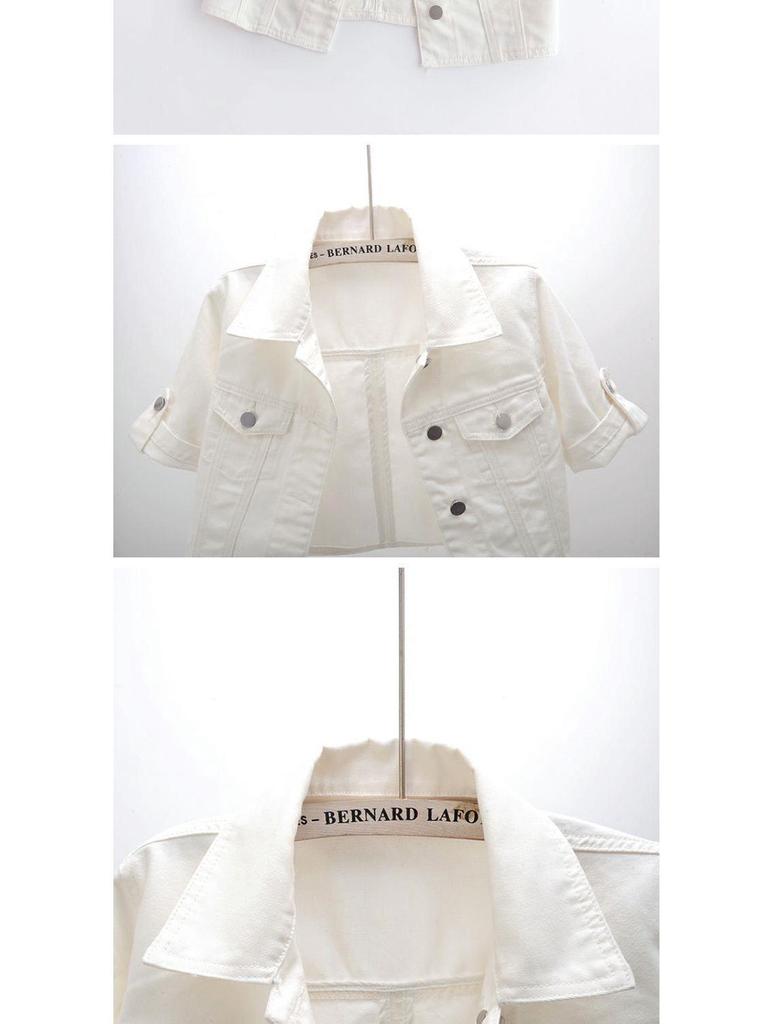 New Women's Sleeveless White Denim Jacket Shawl Cardigan