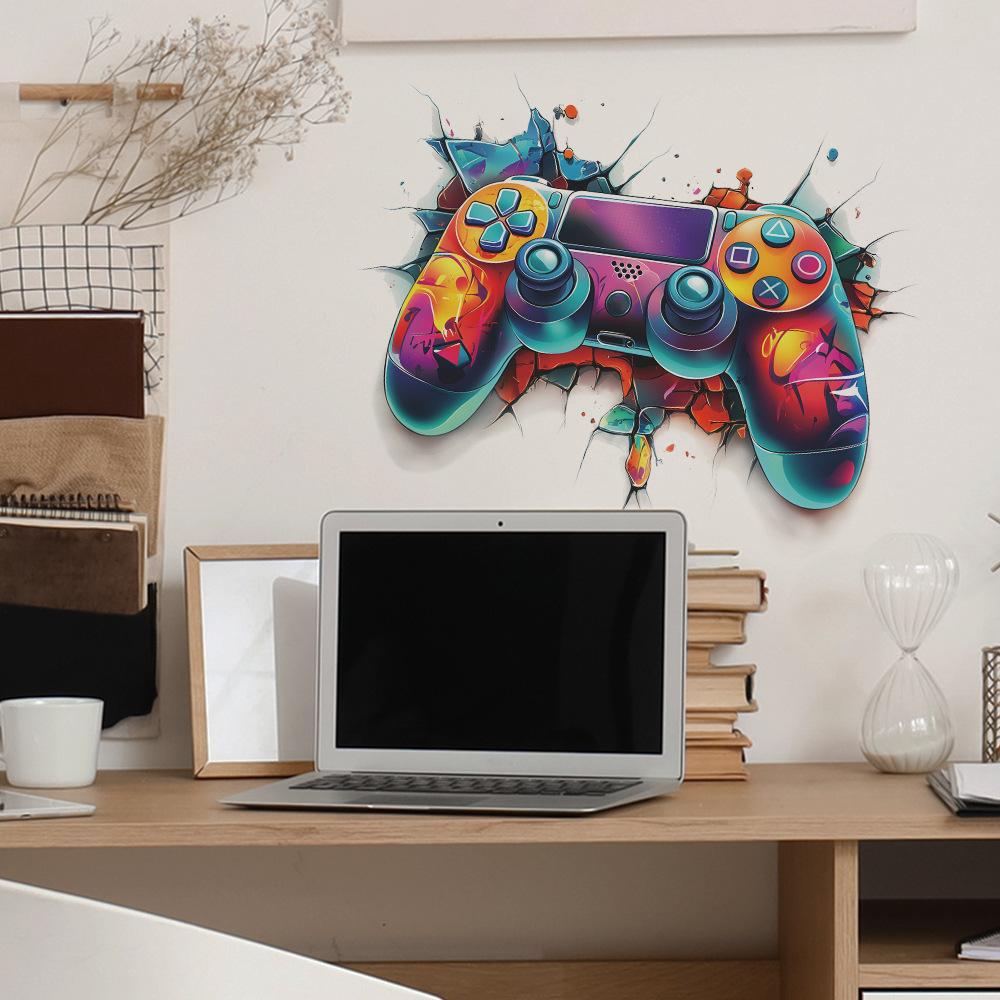 Malowany gamepad sypialnia salon tło upiększanie dekoracja naklejki ścienne