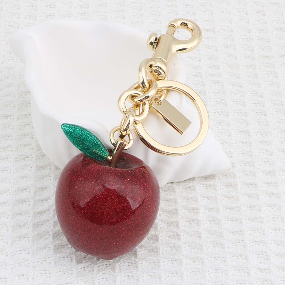 Ornaments Cherry Keychain 3D Crafts Cherry Charms Cute Car Keyring  Hanging