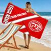 Name Custom Fortuna Düsseldorf Print Beach Towel, Large Soft Quick Dry Towel for Beach Camping Swimming