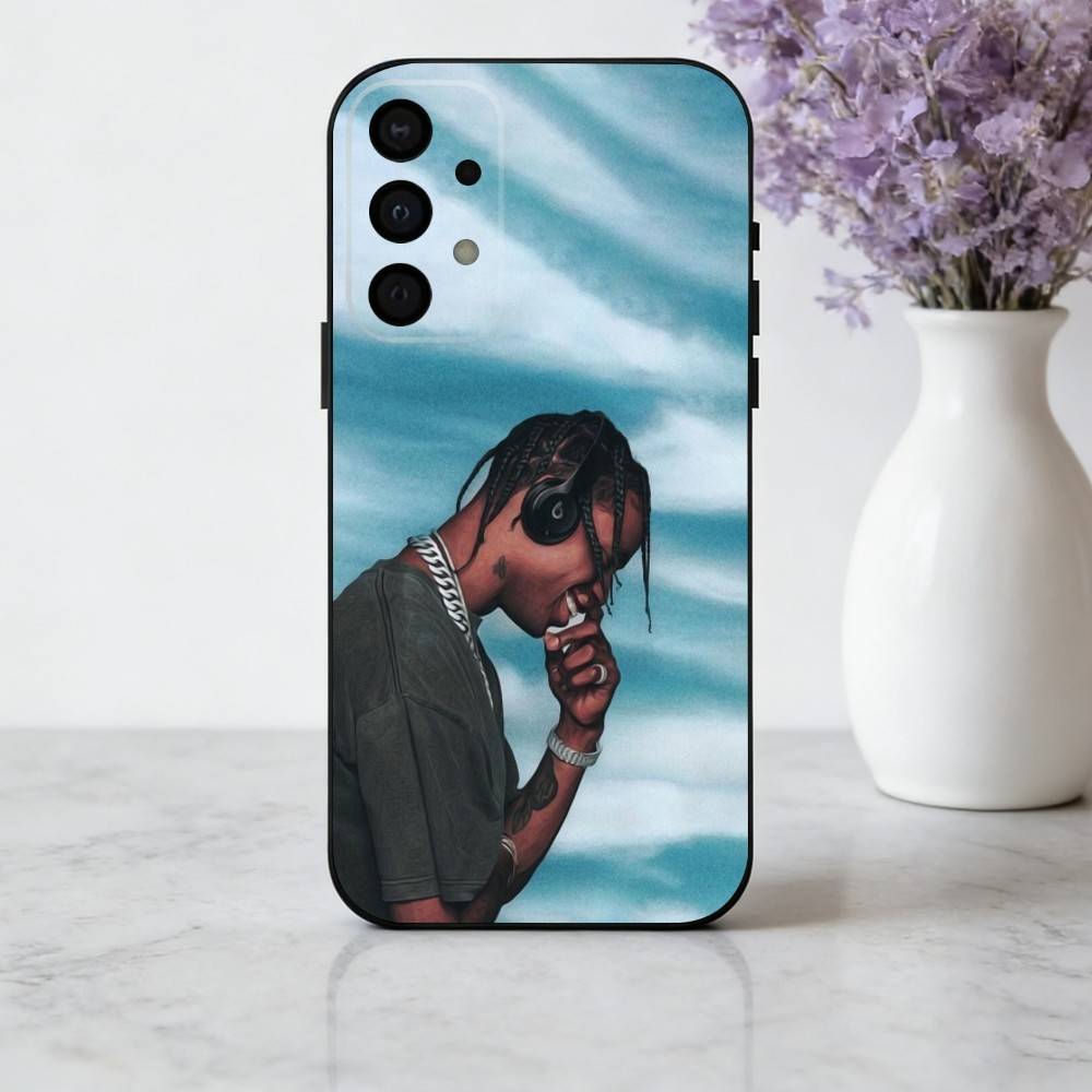 Confident T-Travis S-Scott-T Phone Case For Samsung Galaxy A73,A72,A71,A70,A53,A52,A51,Soft Silicone Black Cover