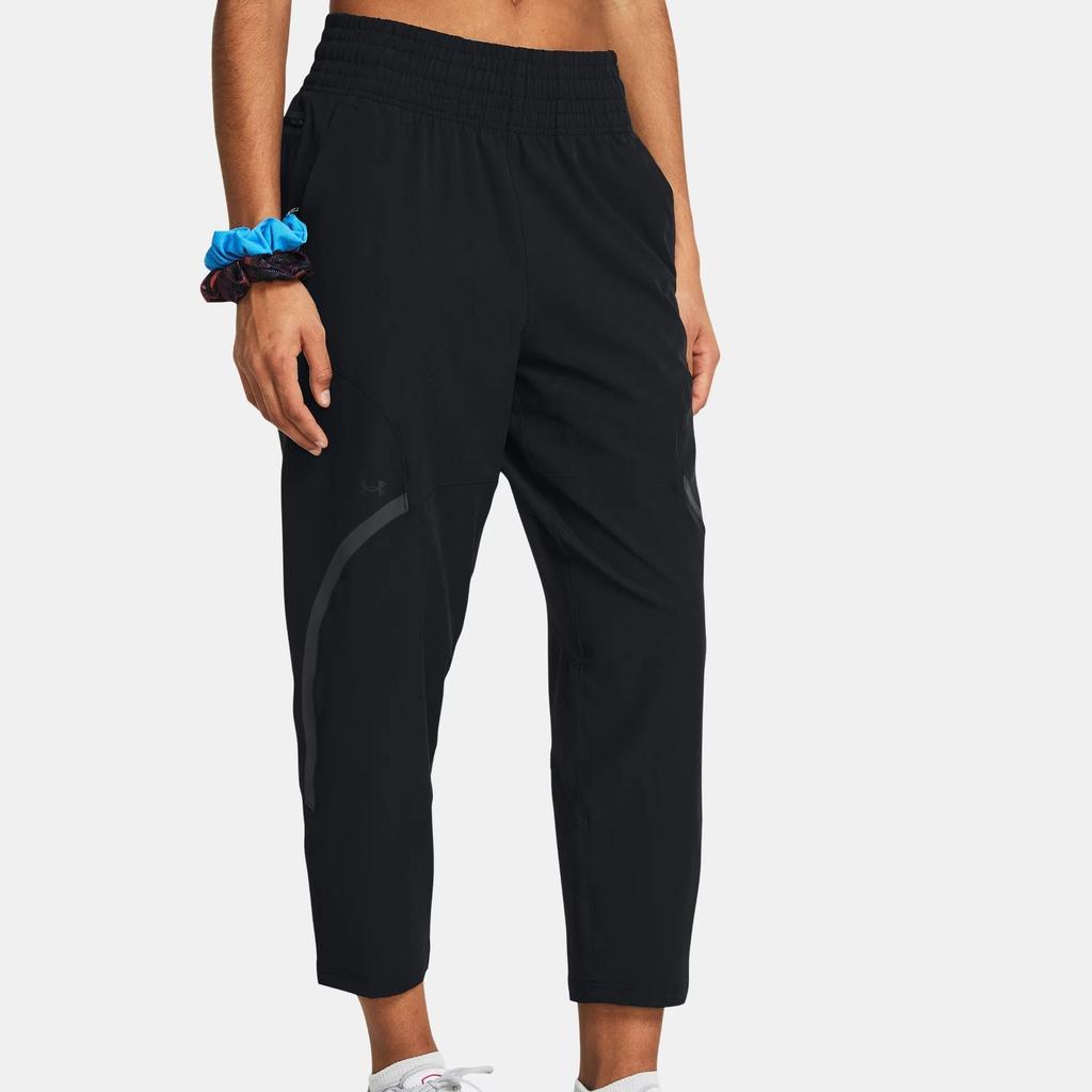 Under Armour UA Unstoppable Loose Fit Lace-Up Cropped Straight-Leg Knit Sports Pants Women Pants Black 1382741-001