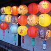 Luminous Chinese Mid Autumn Lantern Traditional Round Paper Lantern Home Decor