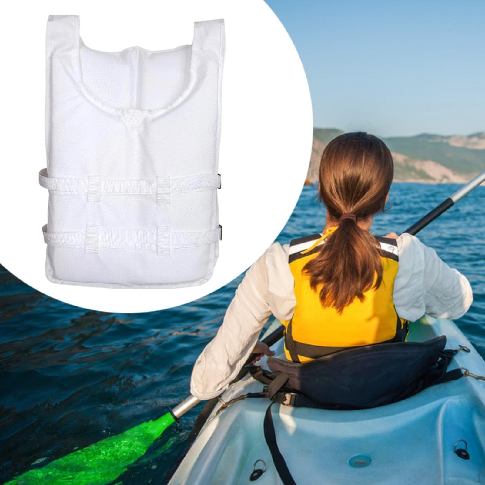 

Kayak Life Vest Comfortable Sleeveless Jacket for Surf Boating Kayaking білий