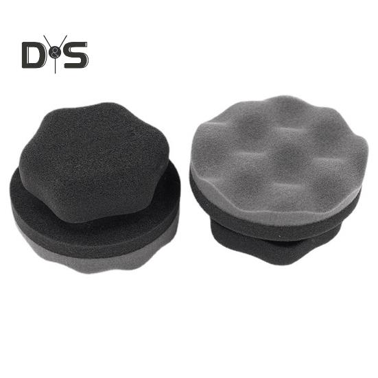 3Pcs Tire Shine Applicator High Density Elastic Washable Multi Functional Tire Foam Dressing Waxing Polishing Sponge Pad Car Detailing Beauty