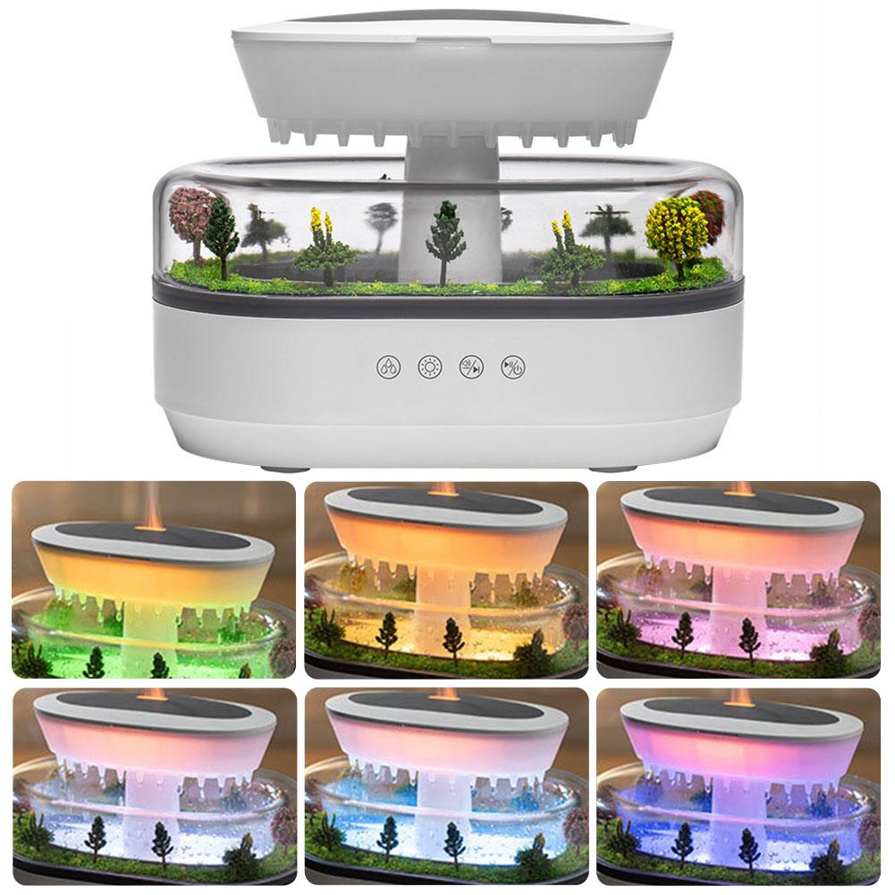 Увлажнитель воздуха Капля воды Микроландшафт Аромадиффузор с 7 ночниками Аромадиффузор для дома офиса au