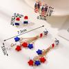 Independence Day Alloy Bracelet, Red, Blue and White Pendant, National Flag Alloy Accessories Pendant Length + M Tail Chain